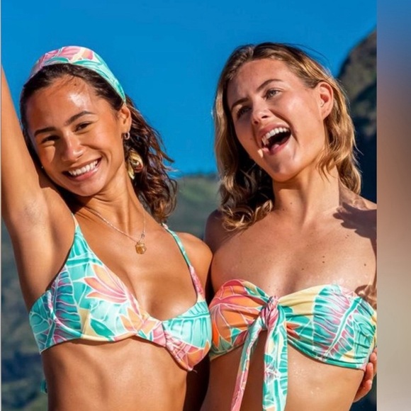 NEW! Kenny Flowers The Tortola Underwire Bikini Top Tropical SZ M - Picture 2 of 16